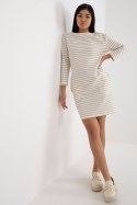 Sukienka Model LO-SK-LK-259.23X Ecru - Rue Paris Rue Paris Sukienka Model LO-SK-LK-259.23X Ecru - Rue Paris Rue Paris