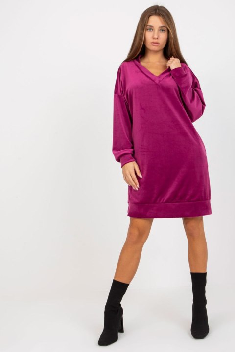 Sukienka Model RP-TU-8189.95 Violet - Rue Paris Rue Paris Sukienka Model RP-TU-8189.95 Violet - Rue Paris Rue Paris