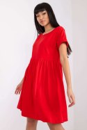 Sukienka Model RV-SK-5672.03P Red - Rue Paris Rue Paris Sukienka Model RV-SK-5672.03P Red - Rue Paris Rue Paris