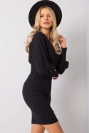 Sukienka Model RV-SK-6079.65 Black - Rue Paris Rue Paris Sukienka Model RV-SK-6079.65 Black - Rue Paris Rue Paris