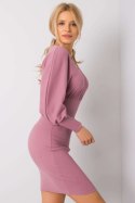 Sukienka Model RV-SK-6079.65 Dark Pink - Rue Paris Rue Paris Sukienka Model RV-SK-6079.65 Dark Pink - Rue Paris Rue Paris
