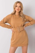Sukienka Model RV-SK-6179.09 Camel - Rue Paris Rue Paris Sukienka Model RV-SK-6179.09 Camel - Rue Paris Rue Paris