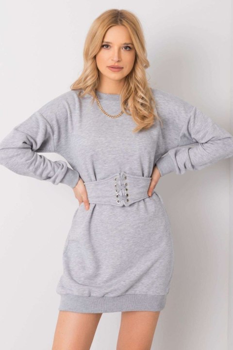 Sukienka Model RV-SK-6179.09 Grey - Rue Paris Rue Paris Sukienka Model RV-SK-6179.09 Grey - Rue Paris Rue Paris