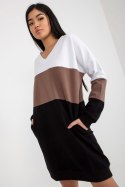 Sukienka Model RV-SK-8382.04 White/Black - Rue Paris Rue Paris Sukienka Model RV-SK-8382.04 White/Black - Rue Paris Rue Paris
