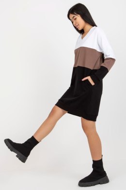 Sukienka Model RV-SK-8382.04 White/Black - Rue Paris Rue Paris