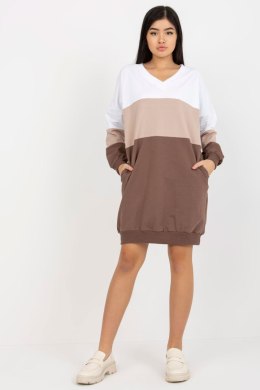 Sukienka Model RV-SK-8382.31 White/Brown - Rue Paris Rue Paris