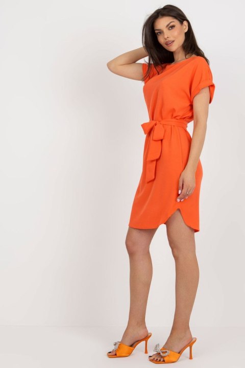 Sukienka Model WN-SK-2905.25 Orange - Rue Paris Rue Paris Sukienka Model WN-SK-2905.25 Orange - Rue Paris Rue Paris