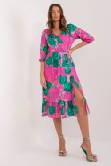 Sukienka Model WN-SK-704-1.10X Fuksja - Rue Paris Rue Paris Sukienka Model WN-SK-704-1.10X Fuksja - Rue Paris Rue Paris