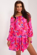 Sukienka Model WN-SK-8282.32 Dark Pink - Rue Paris Rue Paris Sukienka Model WN-SK-8282.32 Dark Pink - Rue Paris Rue Paris