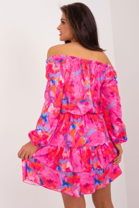 Sukienka Model WN-SK-8282.32 Dark Pink - Rue Paris Rue Paris Sukienka Model WN-SK-8282.32 Dark Pink - Rue Paris Rue Paris