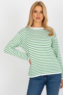 Sweter Damski Model LC-SW-6006.22 White/Green - Rue Paris Rue Paris Sweter Damski Model LC-SW-6006.22 White/Green - Rue Paris Rue Paris