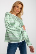 Sweter Damski Model LC-SW-6006.22 White/Green - Rue Paris Rue Paris Sweter Damski Model LC-SW-6006.22 White/Green - Rue Paris Rue Paris