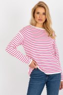 Sweter Damski Model LC-SW-6006.22 White/Pink - Rue Paris Rue Paris Sweter Damski Model LC-SW-6006.22 White/Pink - Rue Paris Rue Paris