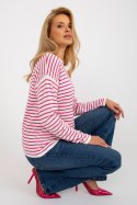 Sweter Damski Model LC-SW-6006.22 White/Pink - Rue Paris Rue Paris Sweter Damski Model LC-SW-6006.22 White/Pink - Rue Paris Rue Paris
