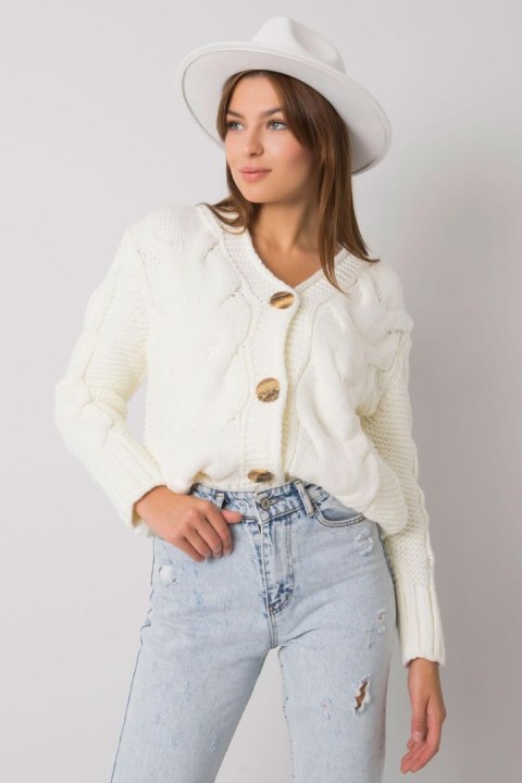 Sweter Damski Model LC-SW-A1.28X Ecru - Rue Paris Rue Paris Sweter Damski Model LC-SW-A1.28X Ecru - Rue Paris Rue Paris
