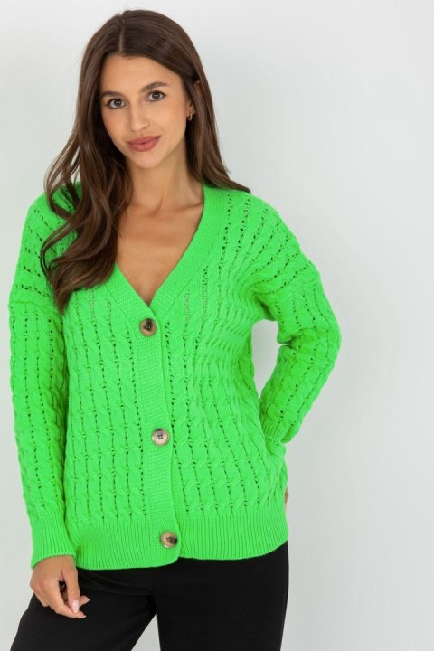 Sweter Kardigan Model LC-SW-8036.74P Fluo Green - Rue Paris Rue Paris