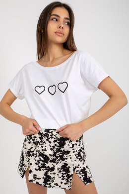 T-shirt Damski Model RV-TS-5650.07P White/Black - Rue Paris Rue Paris