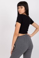 T-shirt Damski Model RV-TS-7537.52 Black - Rue Paris Rue Paris T-shirt Damski Model RV-TS-7537.52 Black - Rue Paris Rue Paris
