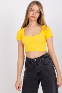 T-shirt Damski Model RV-TS-7537.52 Yellow - Rue Paris Rue Paris T-shirt Damski Model RV-TS-7537.52 Yellow - Rue Paris Rue Paris