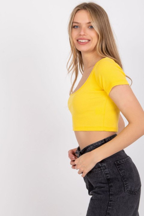 T-shirt Damski Model RV-TS-7537.52 Yellow - Rue Paris Rue Paris T-shirt Damski Model RV-TS-7537.52 Yellow - Rue Paris Rue Paris