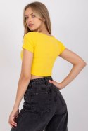 T-shirt Damski Model RV-TS-7537.52 Yellow - Rue Paris Rue Paris T-shirt Damski Model RV-TS-7537.52 Yellow - Rue Paris Rue Paris