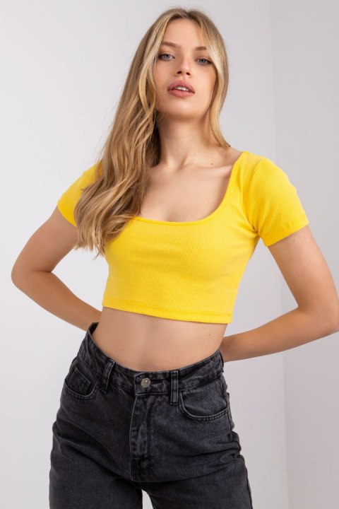 T-shirt Damski Model RV-TS-7537.52 Yellow - Rue Paris Rue Paris T-shirt Damski Model RV-TS-7537.52 Yellow - Rue Paris Rue Paris