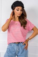 T-shirt Damski Model TP-TS-5480.97P Coral - Rue Paris Rue Paris T-shirt Damski Model TP-TS-5480.97P Coral - Rue Paris Rue Paris