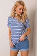 T-shirt Damski Model TP-TS-5480.97P White/Blue - Rue Paris Rue Paris T-shirt Damski Model TP-TS-5480.97P White/Blue - Rue Paris Rue Paris