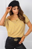 T-shirt Damski Model TP-TS-5480.97P White/Yellow - Rue Paris Rue Paris T-shirt Damski Model TP-TS-5480.97P White/Yellow - Rue Paris Rue Paris