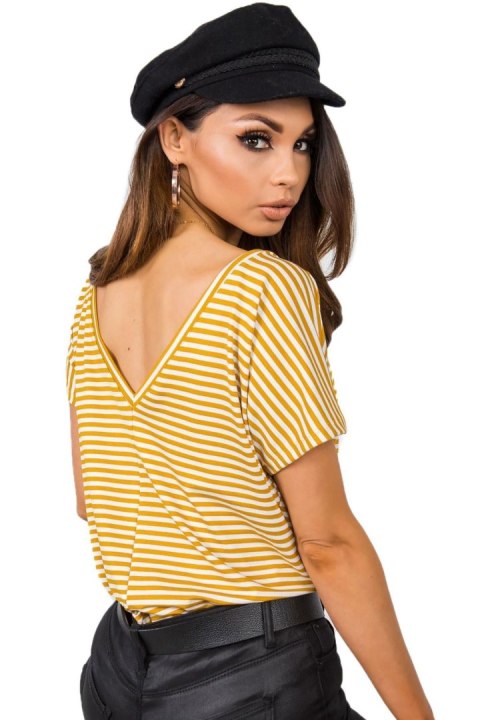 T-shirt Damski Model TP-TS-5480.97P White/Yellow - Rue Paris Rue Paris T-shirt Damski Model TP-TS-5480.97P White/Yellow - Rue Paris Rue Paris