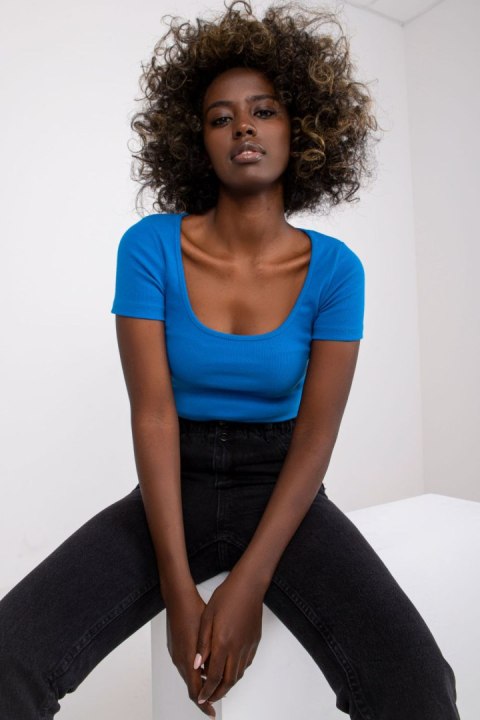 T-shirt Damski model RV-TS-7537.52 Dark Blue - Rue Paris Rue Paris T-shirt Damski model RV-TS-7537.52 Dark Blue - Rue Paris Rue Paris