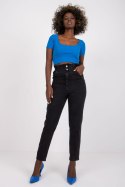 T-shirt Damski model RV-TS-7537.52 Dark Blue - Rue Paris Rue Paris T-shirt Damski model RV-TS-7537.52 Dark Blue - Rue Paris Rue Paris