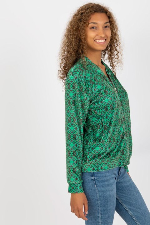 Bluza Damska Model RV-BL-8185.86 Green - Rue Paris Rue Paris Bluza Damska Model RV-BL-8185.86 Green - Rue Paris Rue Paris