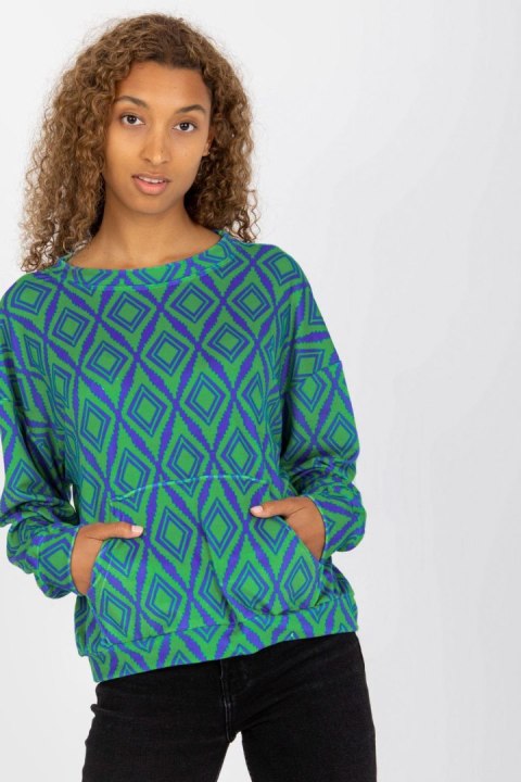 Bluza Damska Model RV-BL-8188.50 Green - Rue Paris Rue Paris Bluza Damska Model RV-BL-8188.50 Green - Rue Paris Rue Paris