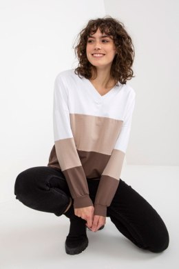 Bluza Damska Model RV-BL-8328.65P White/Brown - Rue Paris Rue Paris