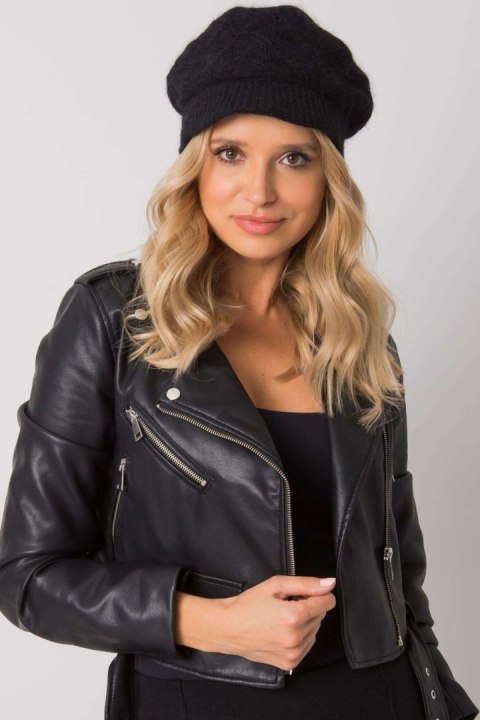 Czapka Damska Model AT-CZ-H-615 Black - AT AT Czapka Damska Model AT-CZ-H-615 Black - AT AT