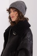 Czapka Model AT-CZ-23250.61P Dark Grey - AT AT Czapka Model AT-CZ-23250.61P Dark Grey - AT AT