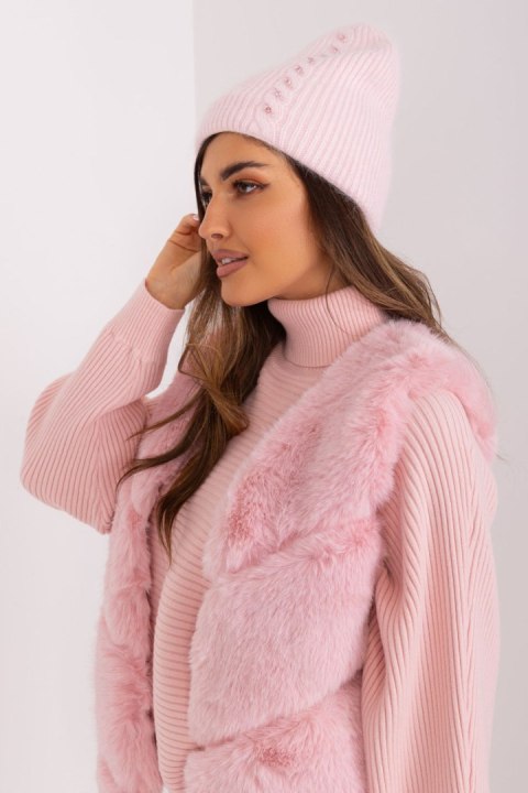 Czapka Model AT-CZ-2328.38P Light Pink - AT AT Czapka Model AT-CZ-2328.38P Light Pink - AT AT