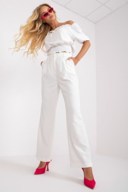 Spodnie Damskie Model TO-SP-18155.21P White - Rue Paris Rue Paris