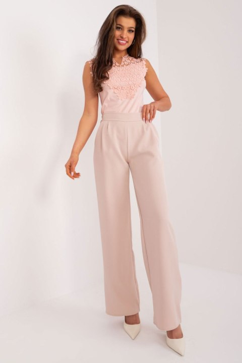 Spodnie Damskie Model WN-SP-8247.06 Beige - Rue Paris Rue Paris Spodnie Damskie Model WN-SP-8247.06 Beige - Rue Paris Rue Paris