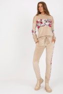 Spodnie Komplet Model RV-KMPL-8234.35X Beige - Rue Paris Rue Paris Spodnie Komplet Model RV-KMPL-8234.35X Beige - Rue Paris Rue Paris