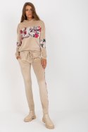 Spodnie Komplet Model RV-KMPL-8234.35X Beige - Rue Paris Rue Paris Spodnie Komplet Model RV-KMPL-8234.35X Beige - Rue Paris Rue Paris