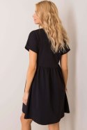 Sukienka Model RV-SK-5672.03P Black - Rue Paris Rue Paris Sukienka Model RV-SK-5672.03P Black - Rue Paris Rue Paris