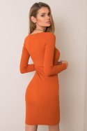 Sukienka Model RV-SK-5765.44P Dark Orange - Rue Paris Rue Paris Sukienka Model RV-SK-5765.44P Dark Orange - Rue Paris Rue Paris
