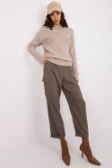 Sweter Damski Model AT-SW-2340.43 Beige - AT AT Sweter Damski Model AT-SW-2340.43 Beige - AT AT