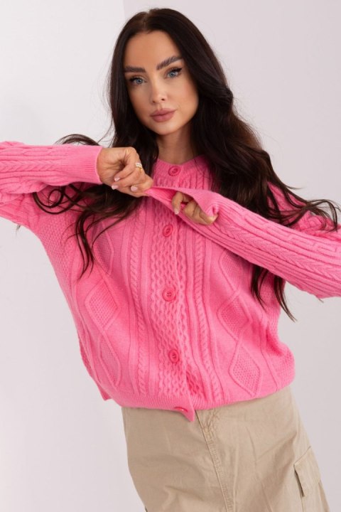 Sweter Damski Model AT-SW-2346-2.99P Pink - AT AT Sweter Damski Model AT-SW-2346-2.99P Pink - AT AT