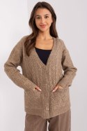 Sweter Damski Model AT-SW-2358.31 Dark Beige - AT AT