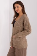 Sweter Damski Model AT-SW-2358.31 Dark Beige - AT AT