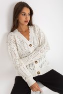 Sweter Damski Model LC-SW-8022.04P Ecru - Rue Paris Rue Paris Sweter Damski Model LC-SW-8022.04P Ecru - Rue Paris Rue Paris