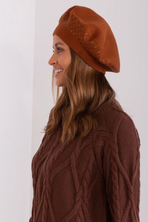 Beret Model AT-CZ-231605.24P Light Brown - AT AT Beret Model AT-CZ-231605.24P Light Brown - AT AT